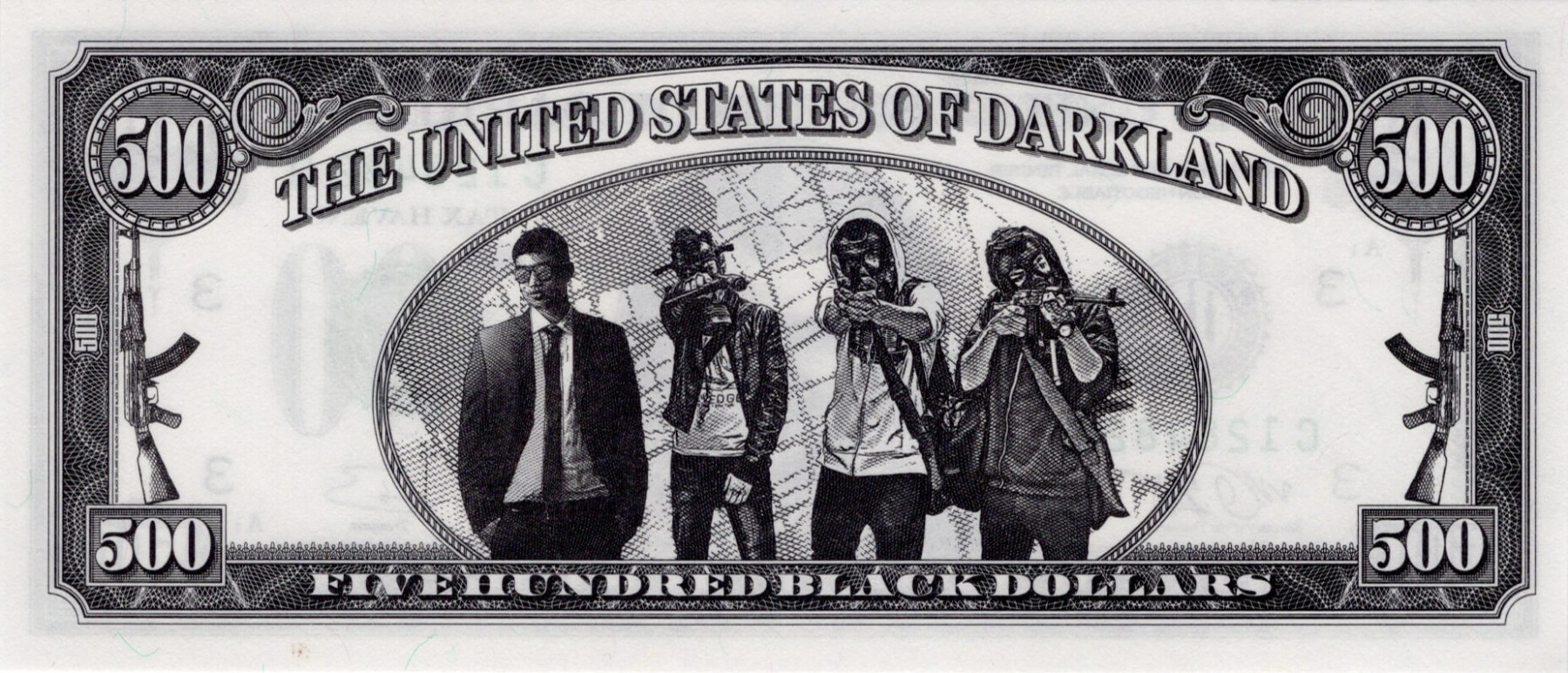 500 black dollars 2017 - zadní strana