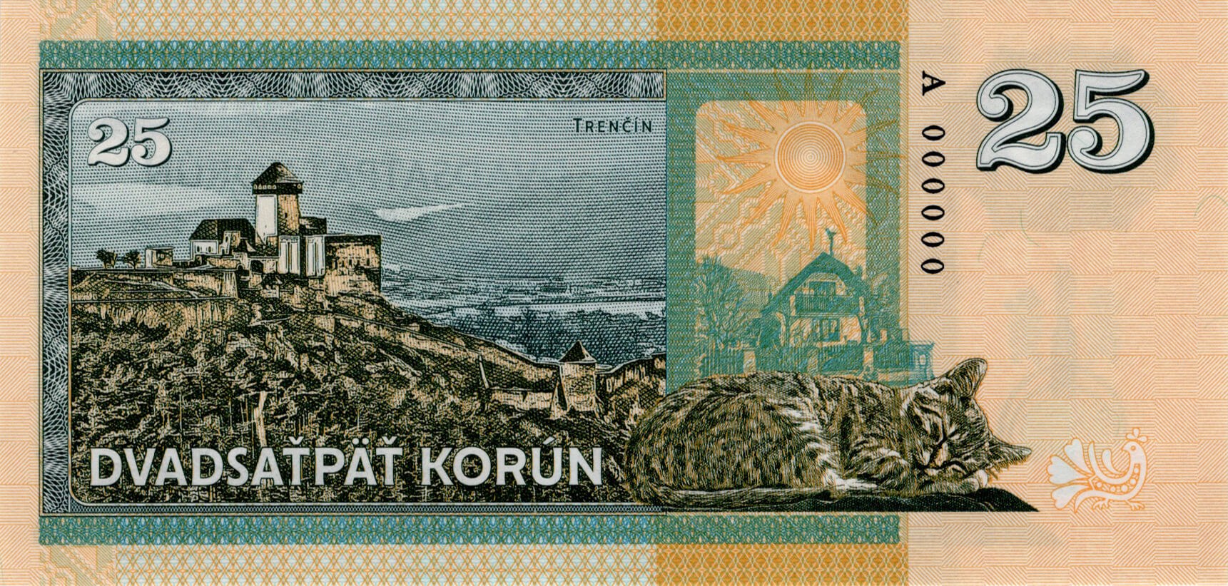 25 korún I.S.Pristach - zadní strana