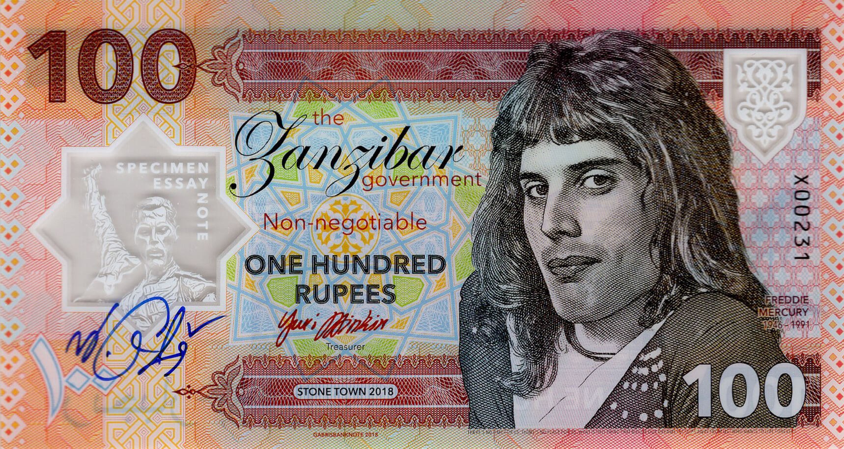 100 rupees Zanzibar - přední strana