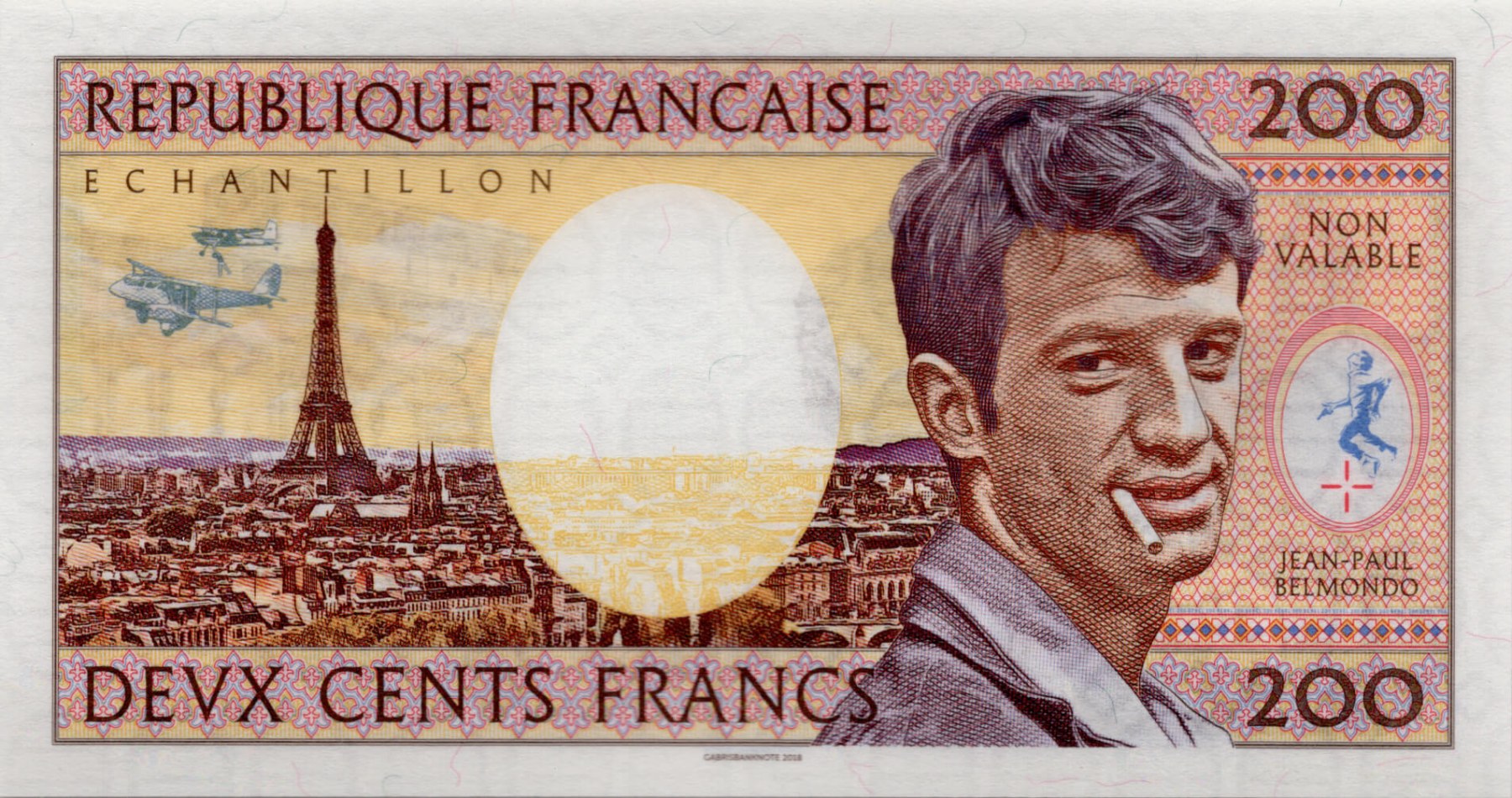 200 francs J. P. Belmondo - přední strana