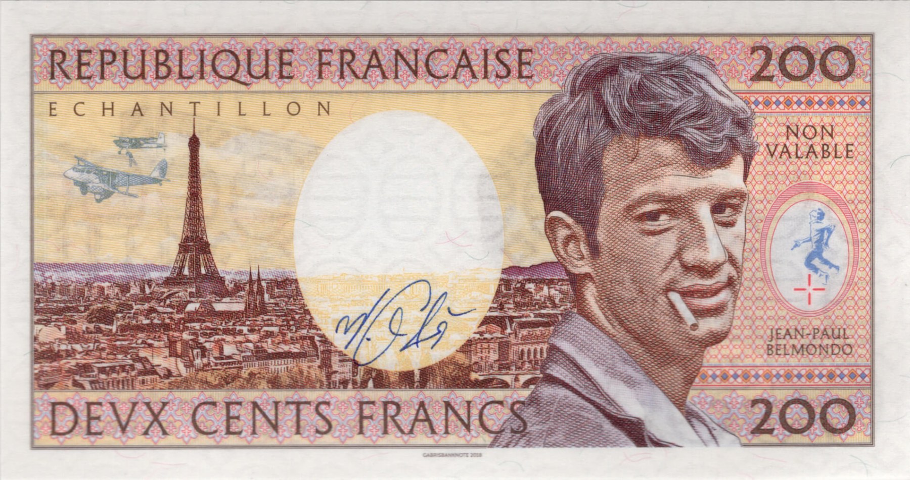 200 francs J. P. Belmondo - přední strana