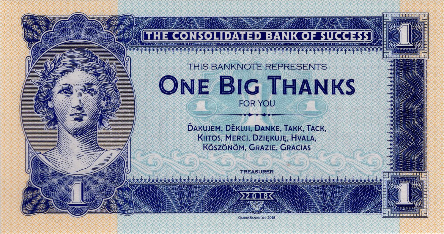 1 big thanks typ A - přední strana
