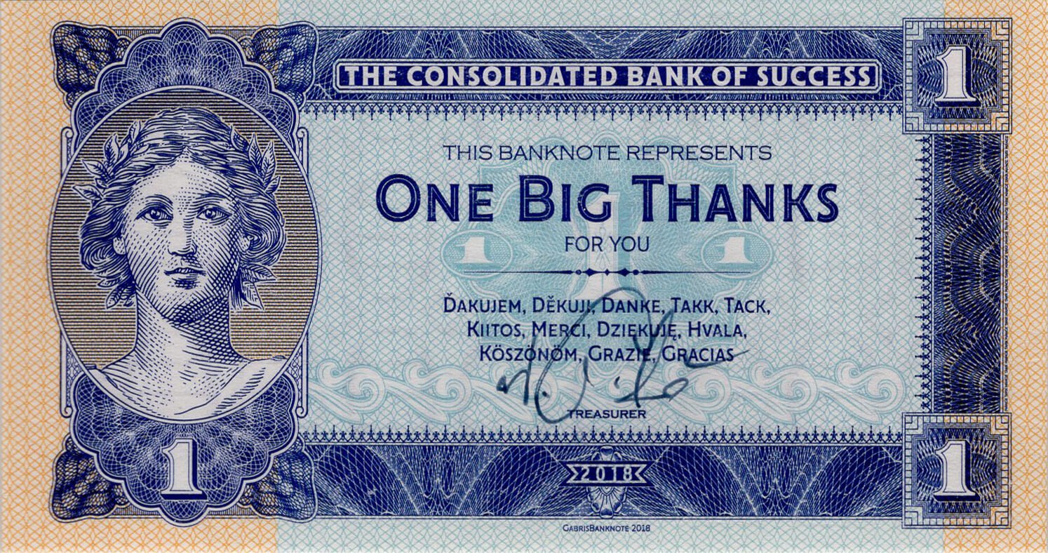 1 big thanks typ A - přední strana