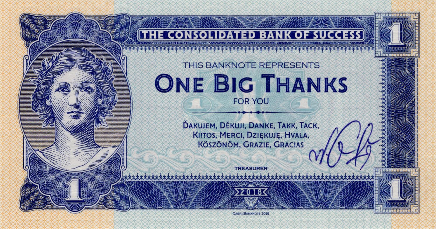 1 big thanks typ A - přední strana