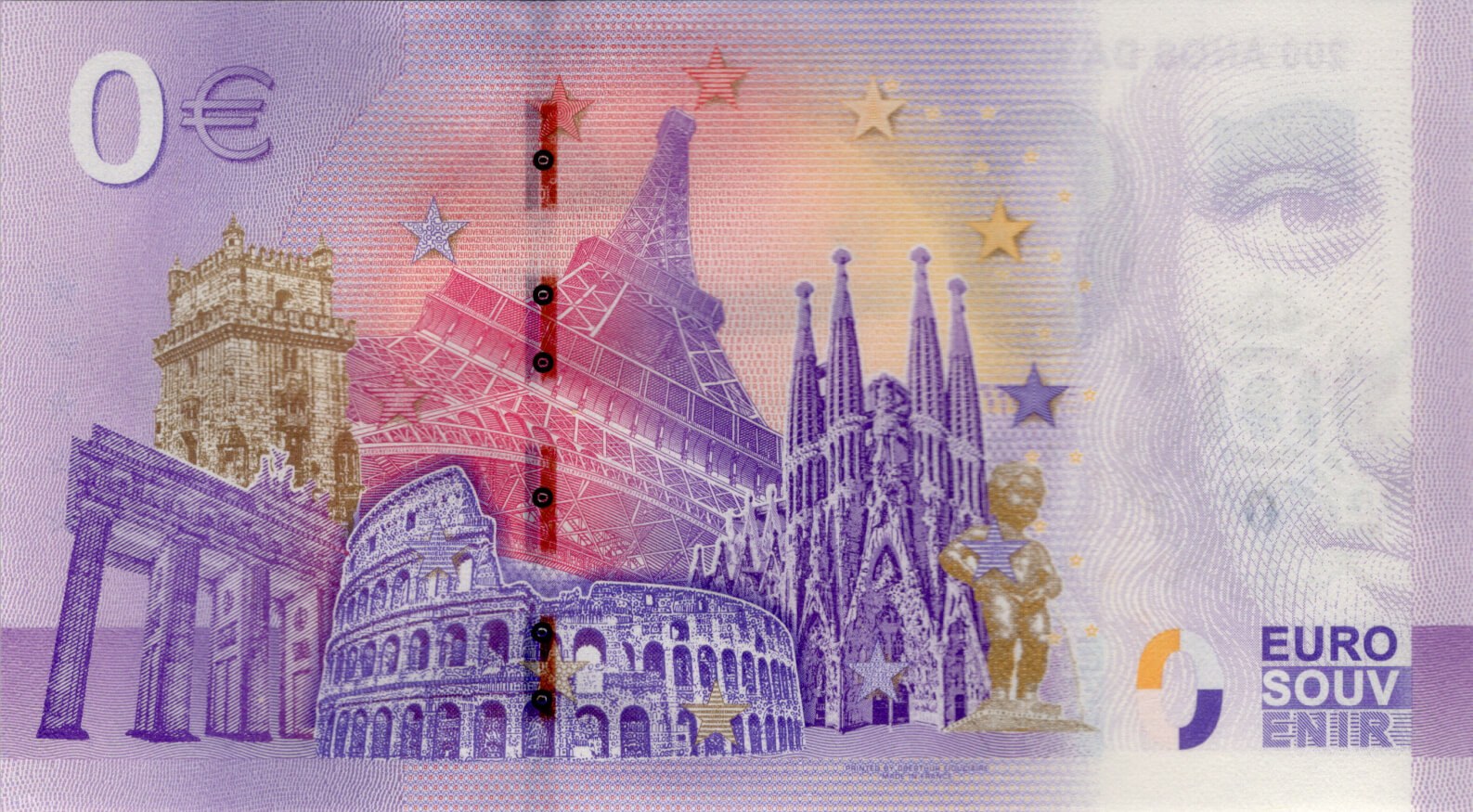 0 € Štefánik / verze A - zadní strana