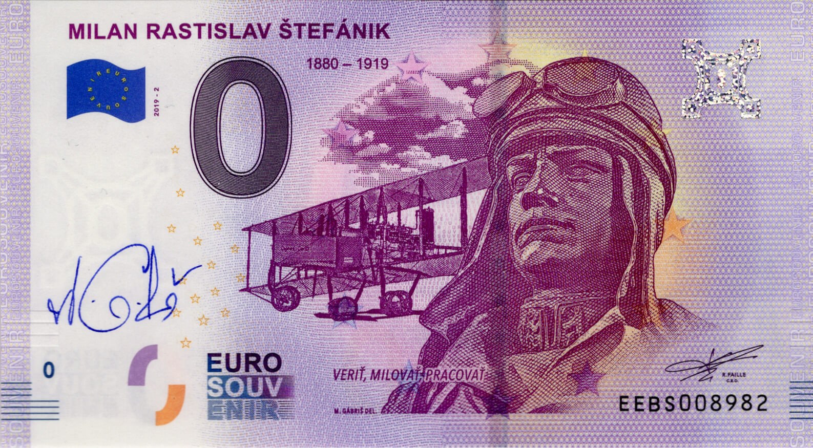 0 € Štefánik / verze B - přední strana