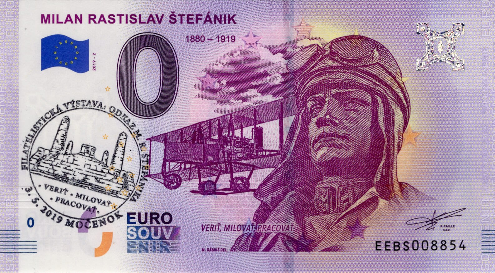0 € Štefánik / verze B - přední strana