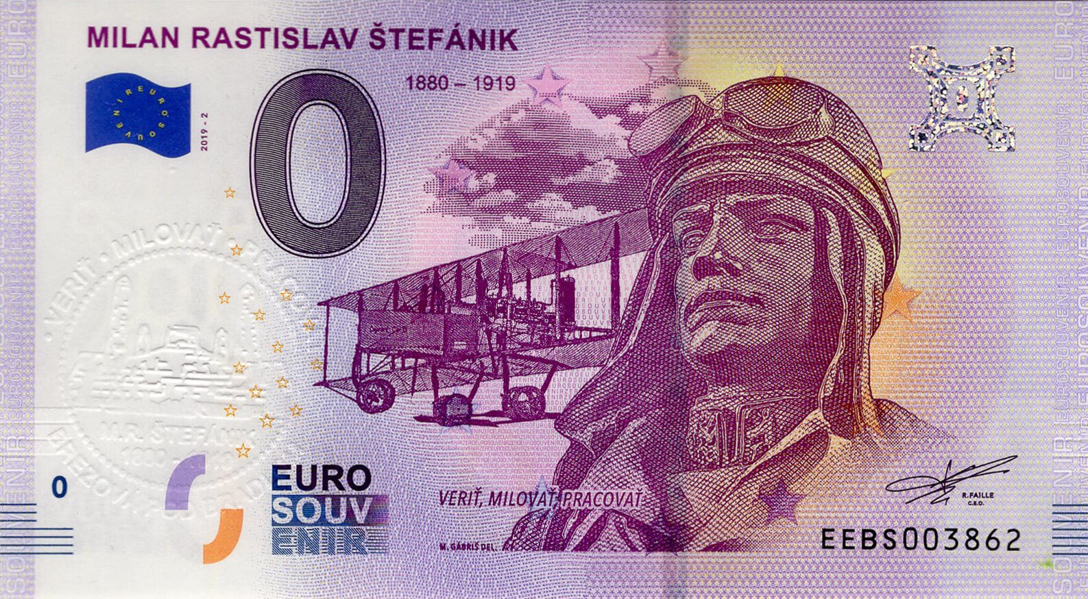 0 € Štefánik / verze B - přední strana