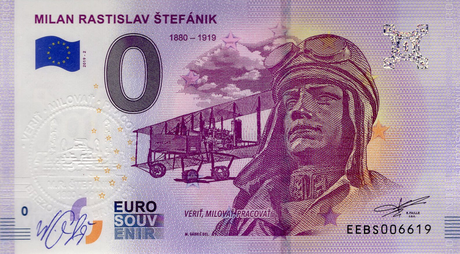 0 € Štefánik / verze B - přední strana