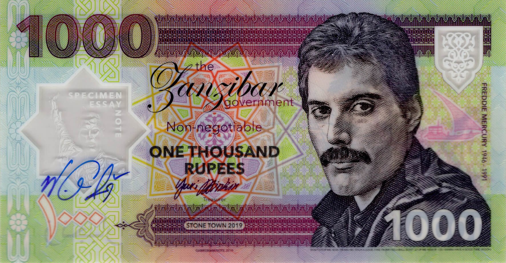 1000 rupees Zanzibar - přední strana