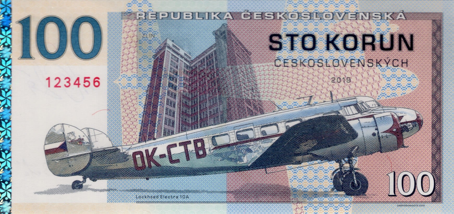 100 korun J. A. Baťa - přední strana