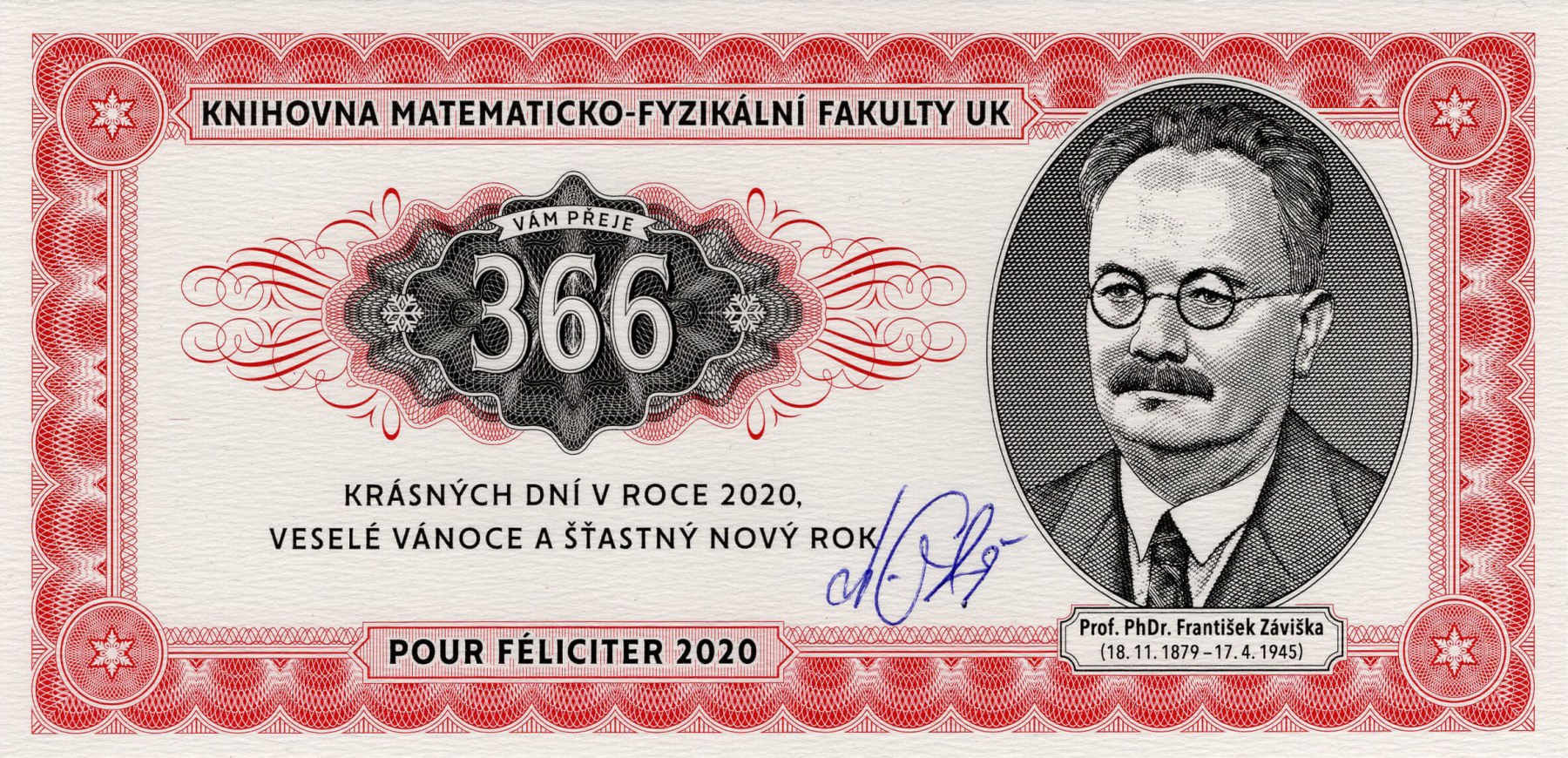 366 Pfka MFF UK 2020 - přední strana