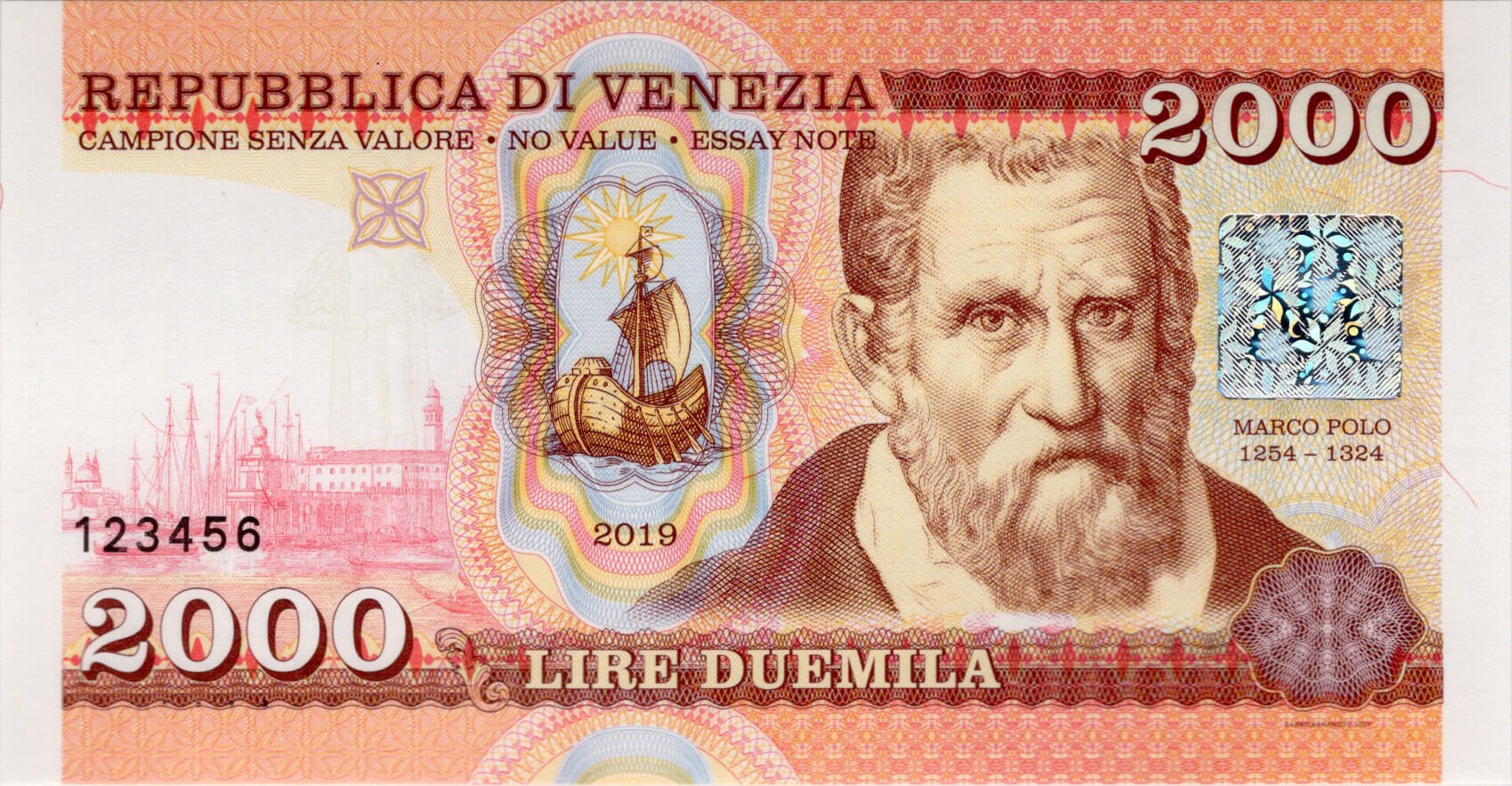 2000 Lire Benátky - přední strana