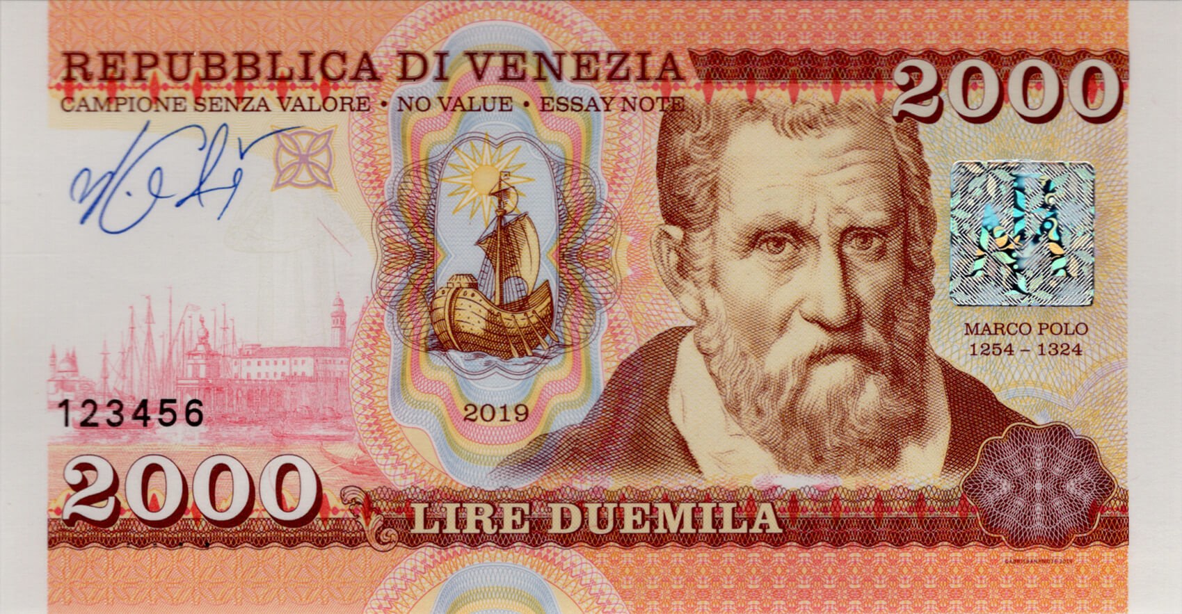 2000 Lire Benátky - přední strana