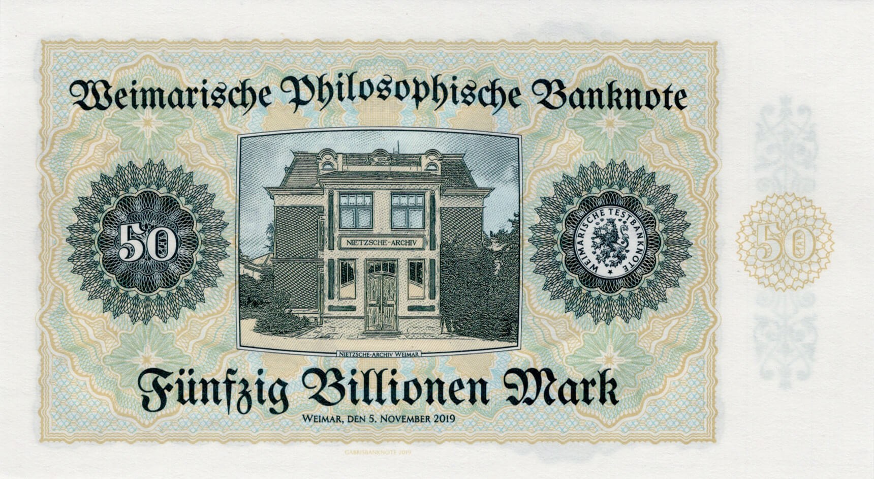 50 billionen mark Nietzsche - zadní strana