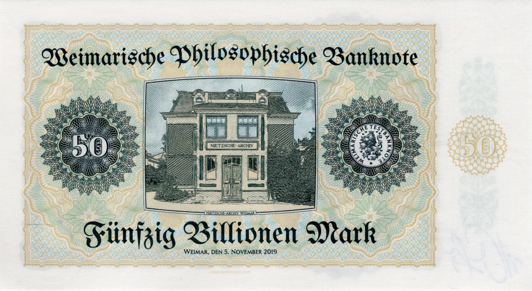 50 billionen mark Nietzsche - zadní strana