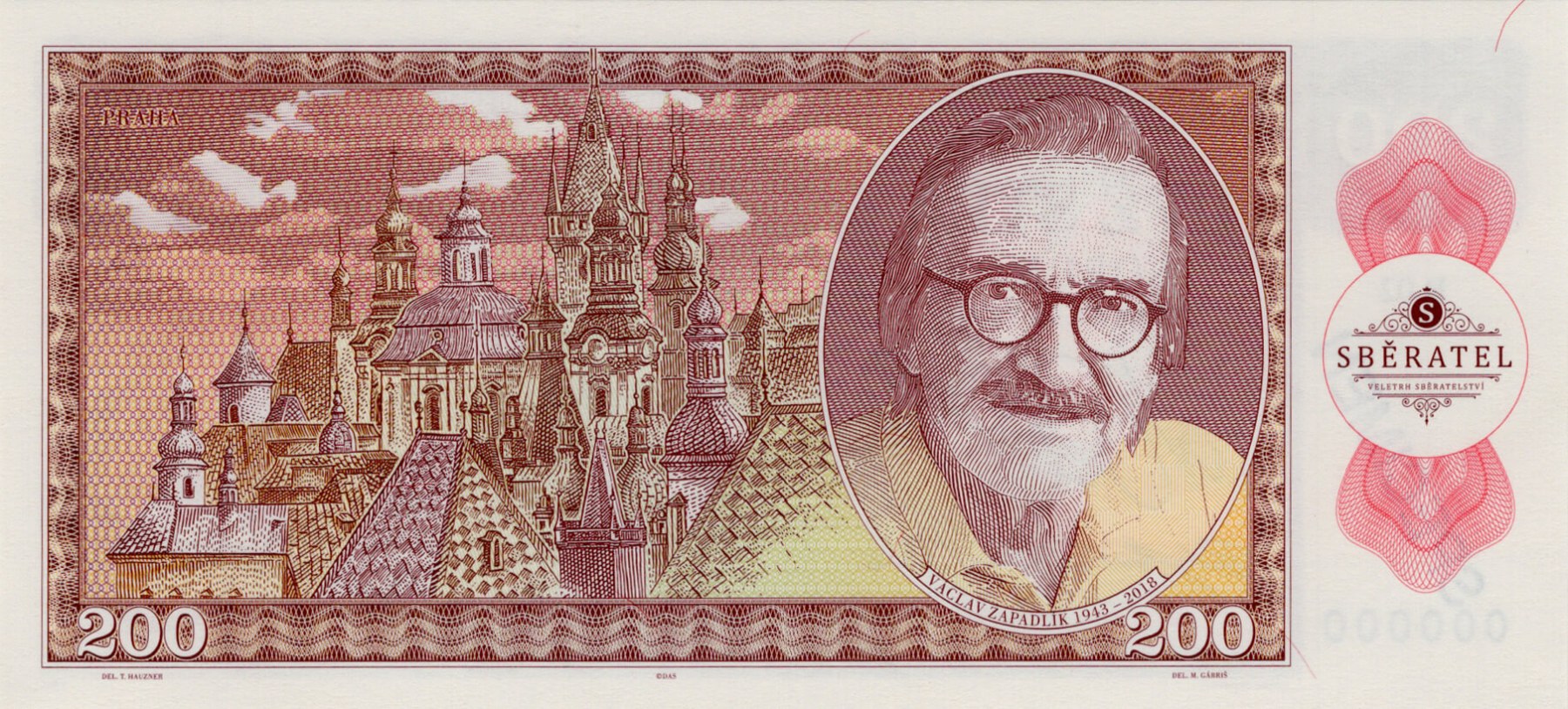 200 korun Zapadlík Škoda 850 - zadní strana
