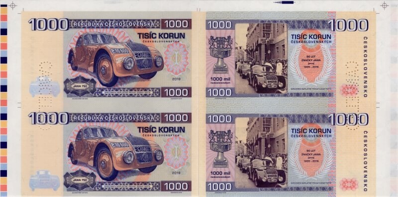 Aršík 1000 korun Československých JAWA 750 2019
