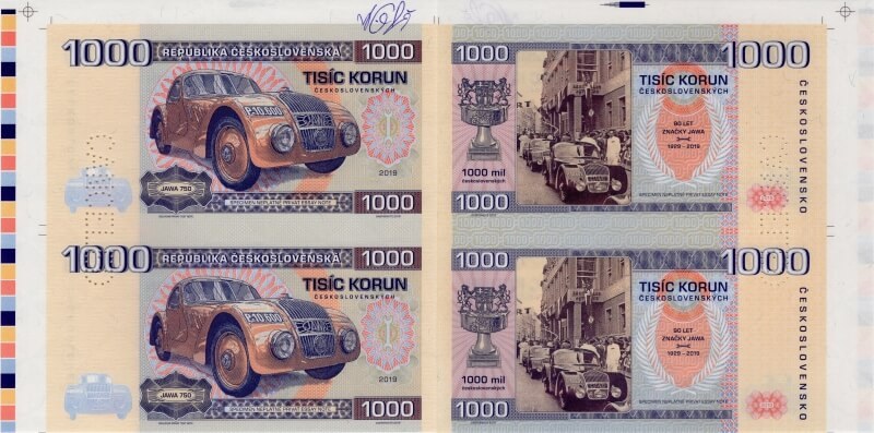 Aršík 1000 korun Československých JAWA 750 2019