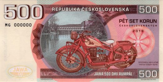 500 korun Československých JAWA 500