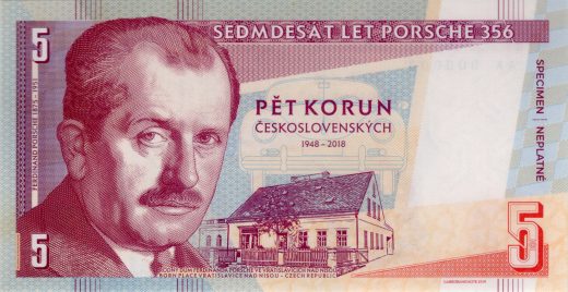 5 korun / 5 schilling Porsche