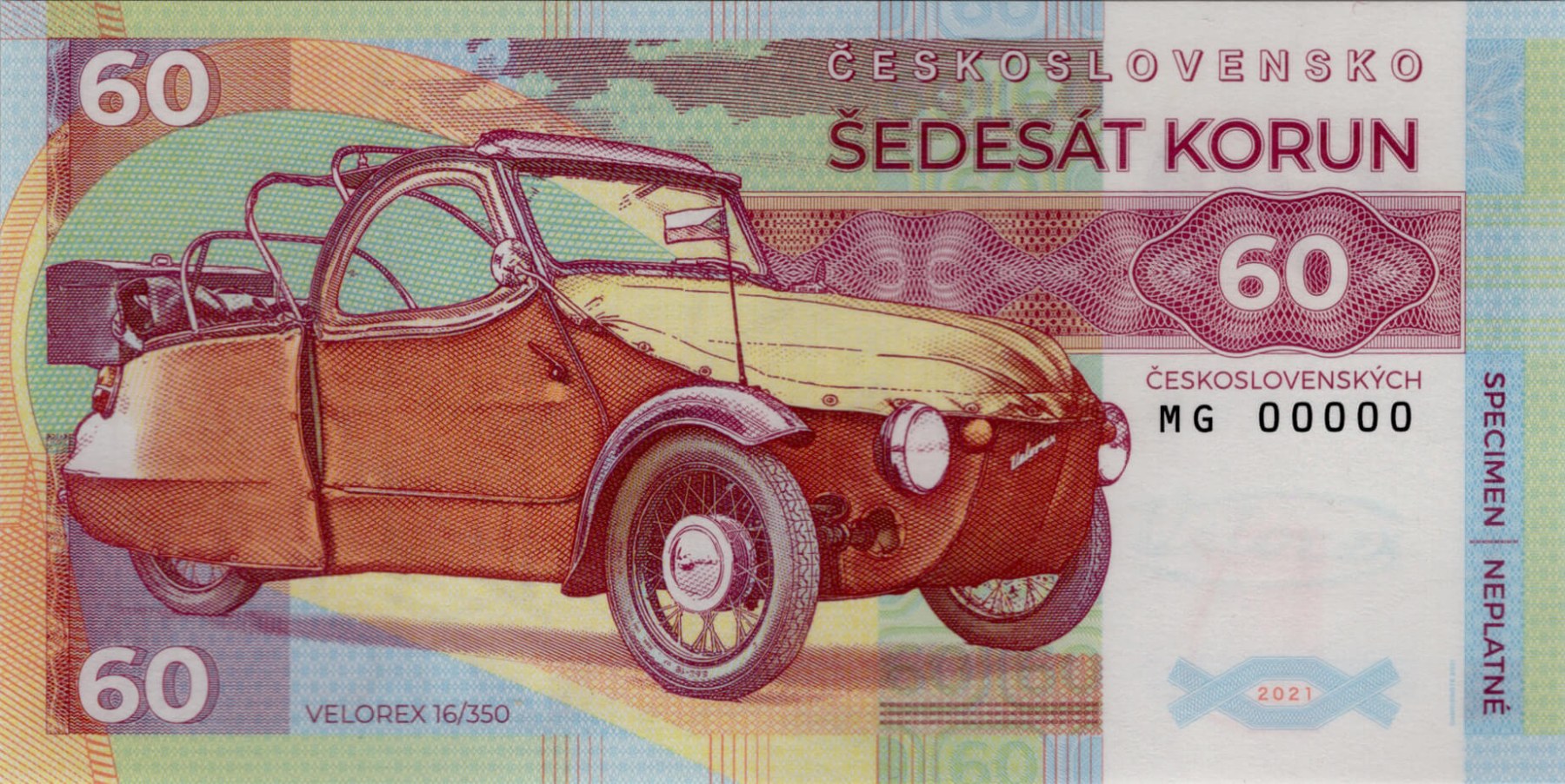 60 korun Velorex - přední strana