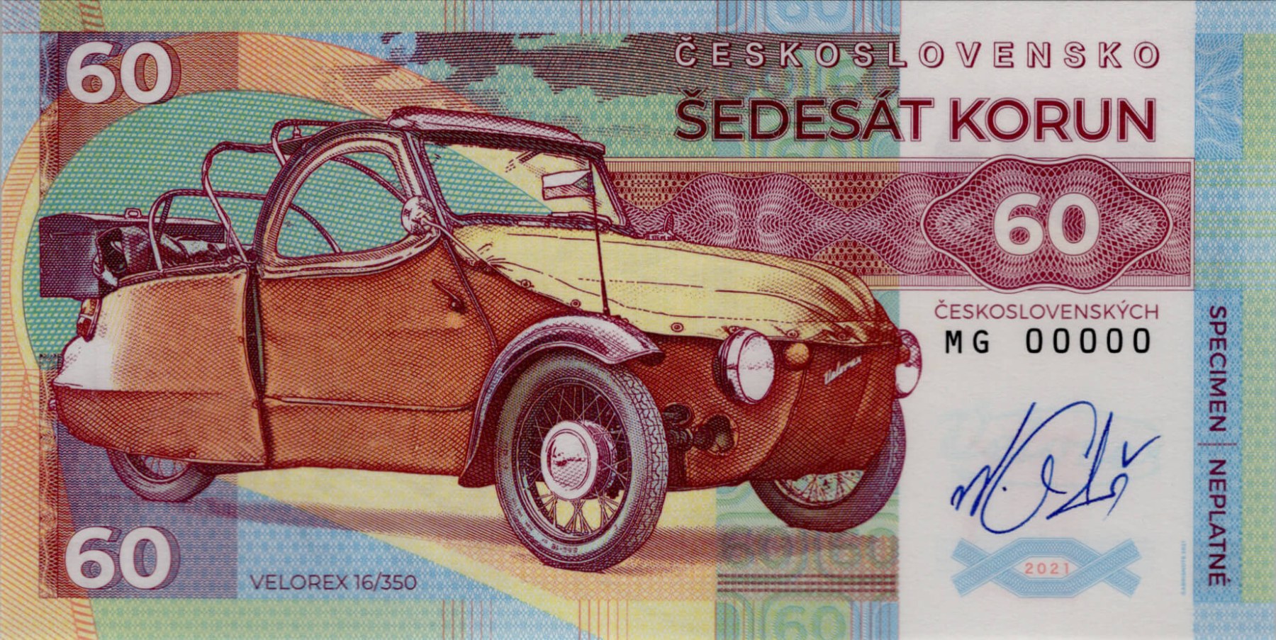 60 korun Velorex - přední strana