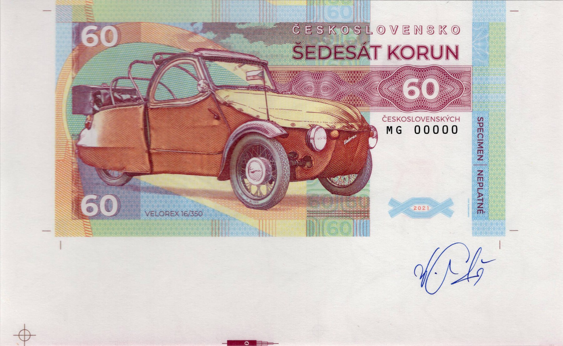60 korun Velorex - přední strana