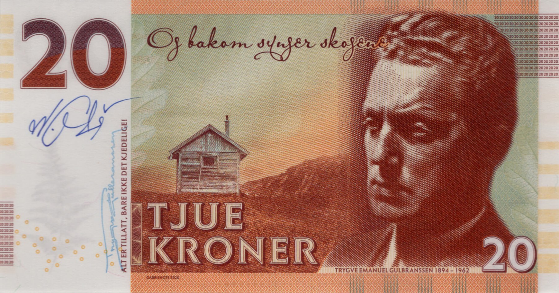 20 Kroner Norge 2020 - přední strana