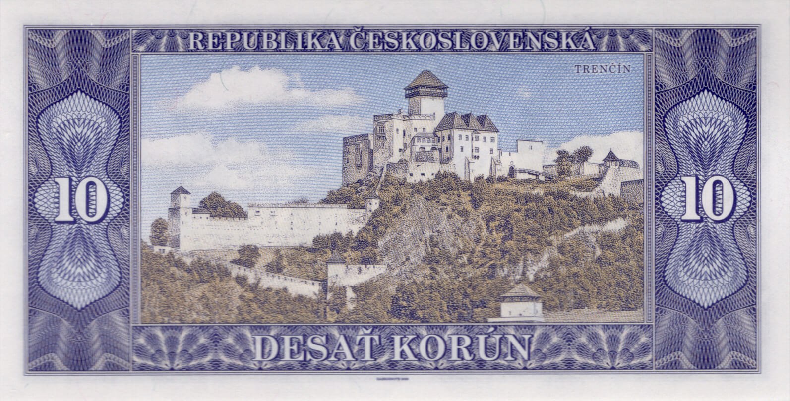 10 korún Československých / Matúš Čák - zadní strana