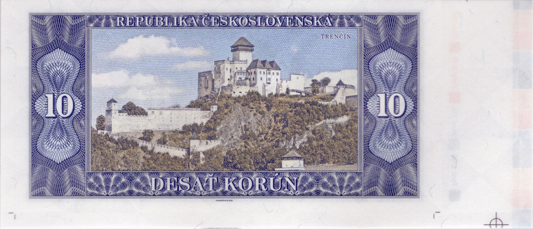 10 korún Československých / Matúš Čák - zadní strana