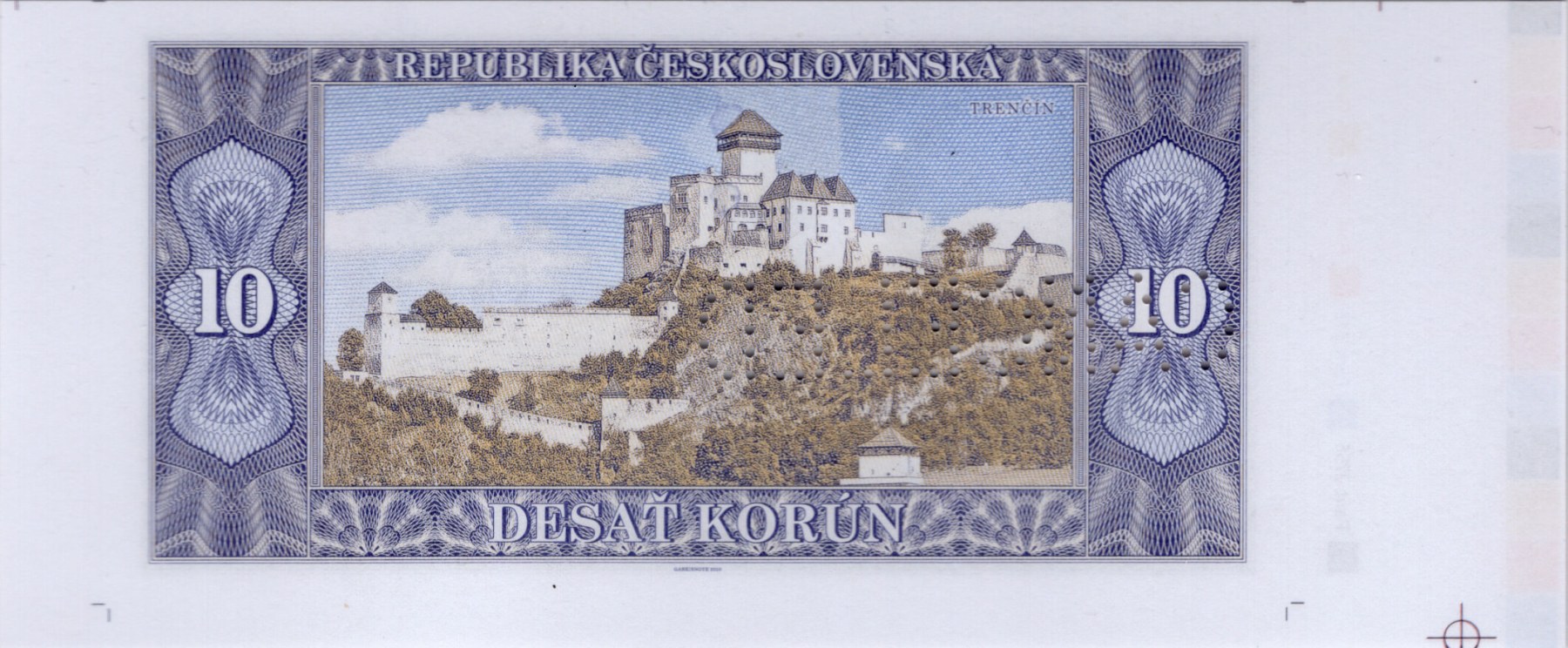 10 korún Československých / Matúš Čák - zadní strana
