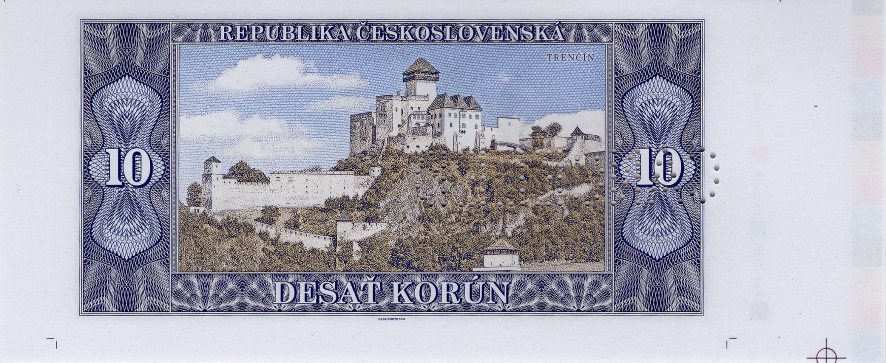 10 korún Československých / Matúš Čák - zadní strana