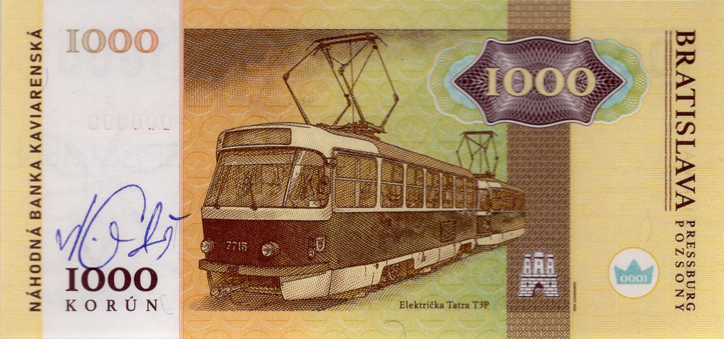 1000 korún Kaviarenských / verze A - přední strana