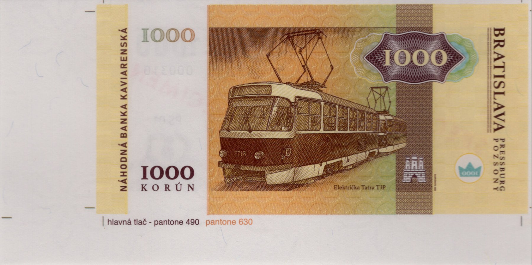1000 korún Kaviarenských / verze A - přední strana