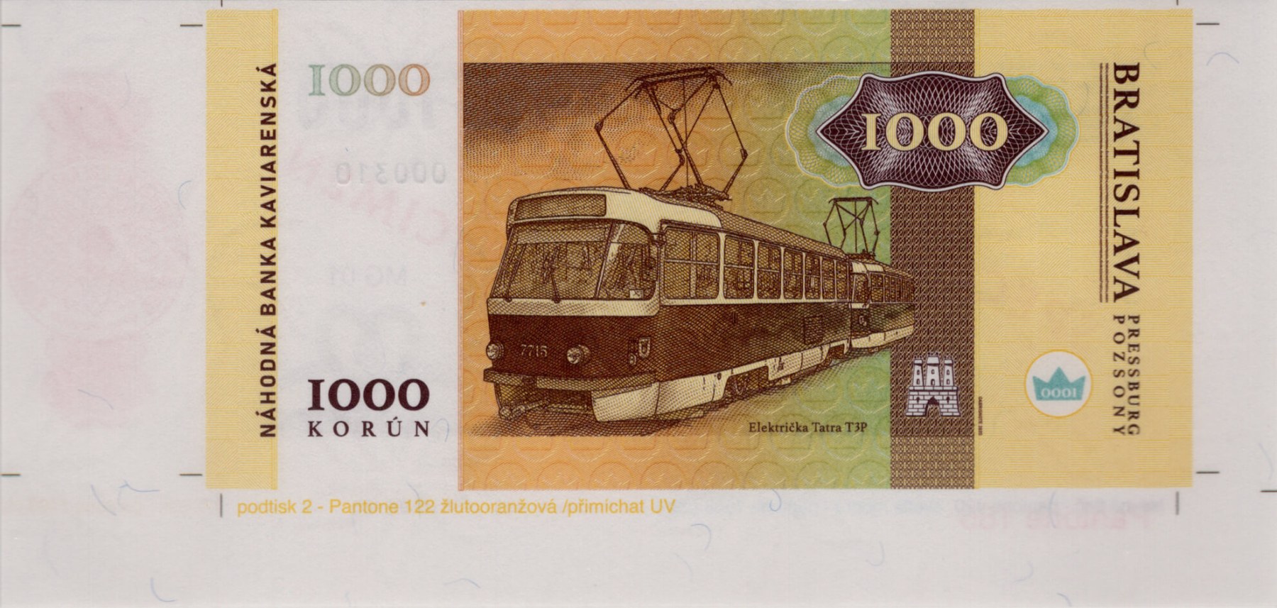1000 korún Kaviarenských / verze A - přední strana