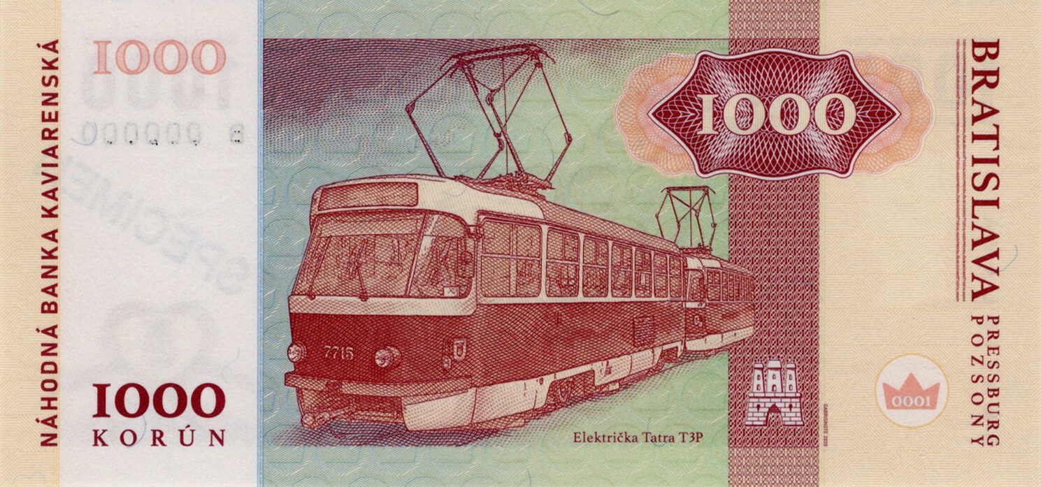 1000 korún Kaviarenských / verze A - přední strana