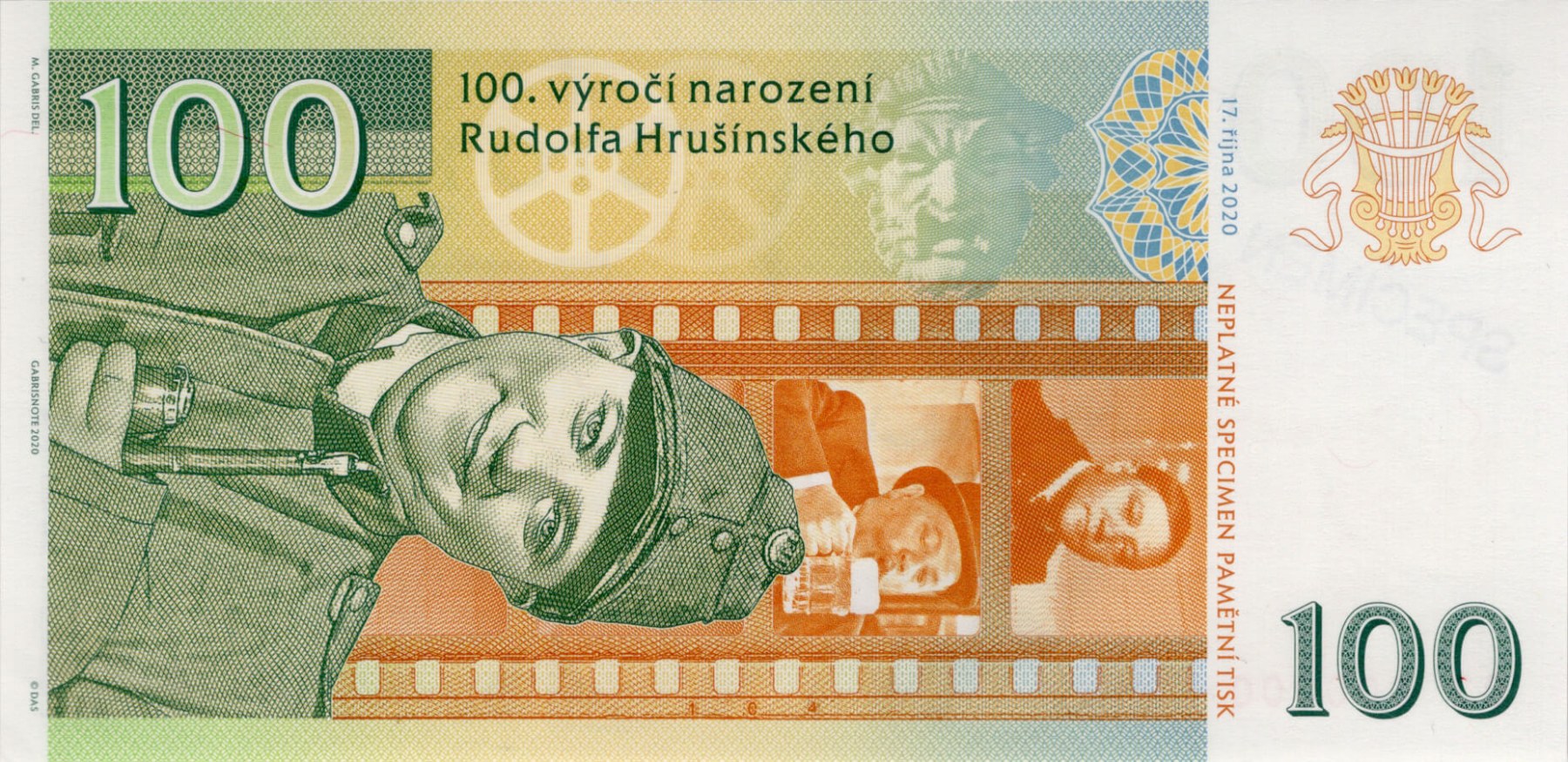 100 korun Hrušínský - zadní strana