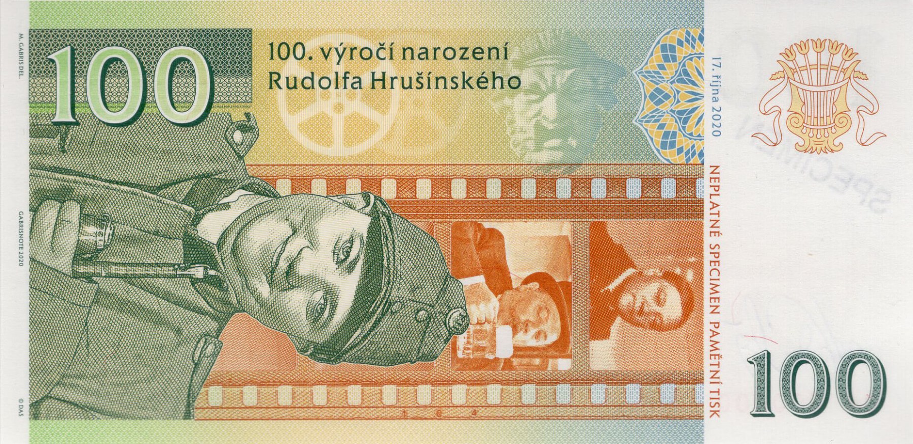 100 korun Hrušínský - zadní strana