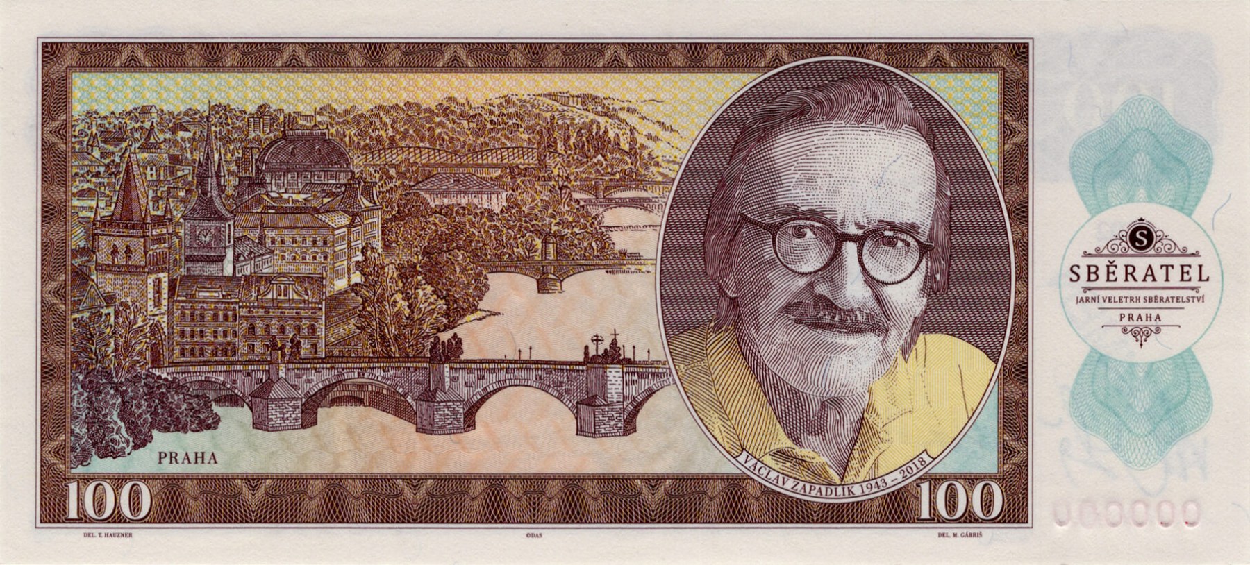 100 korun Zapadlík Isotta Fraschini Tipo 8A - zadní strana