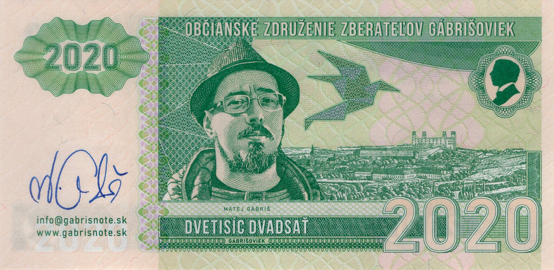 2020 Klubová gabrišovka - přední strana
