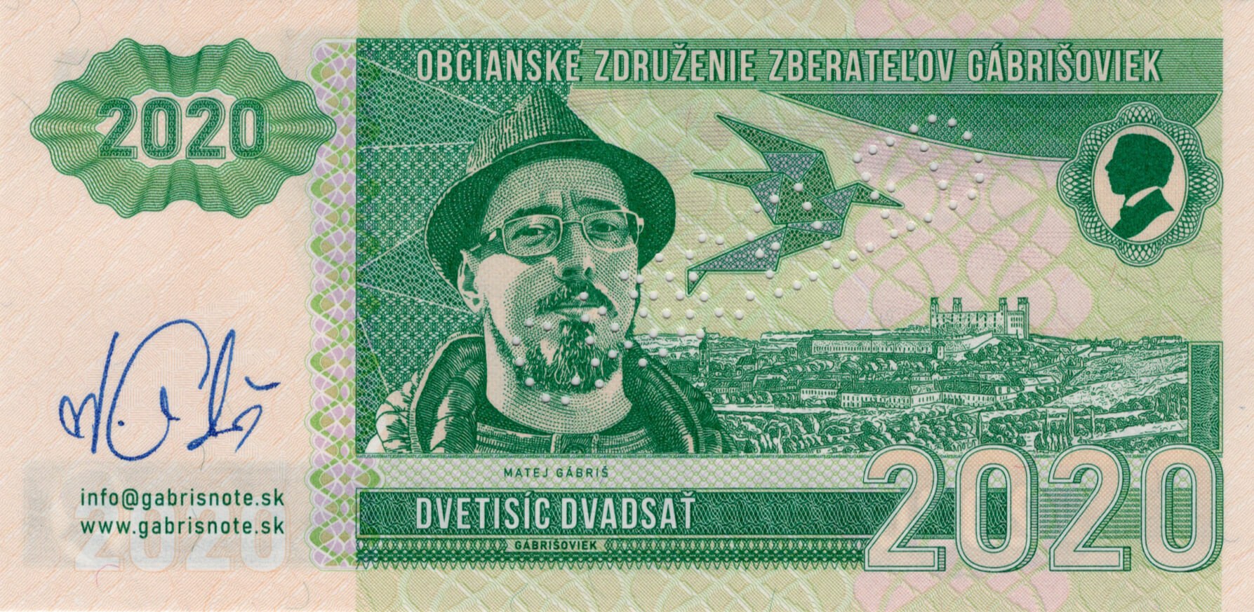 2020 Klubová gabrišovka - přední strana