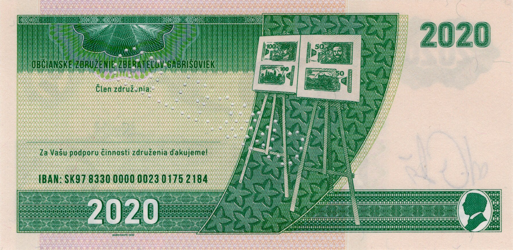 2020 Klubová gabrišovka - zadní strana