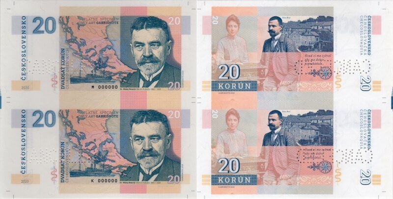 Aršík 20 korún Martin Kukučín 2020