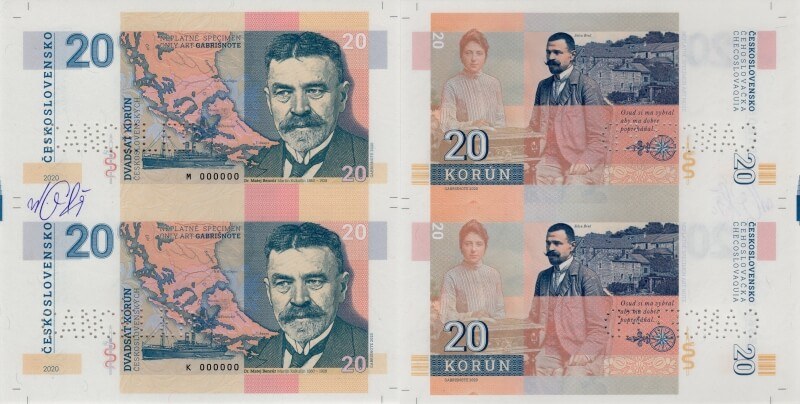Aršík 20 korún Martin Kukučín 2020