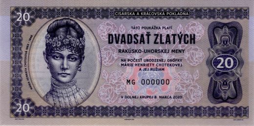 20 zlatých Choteková