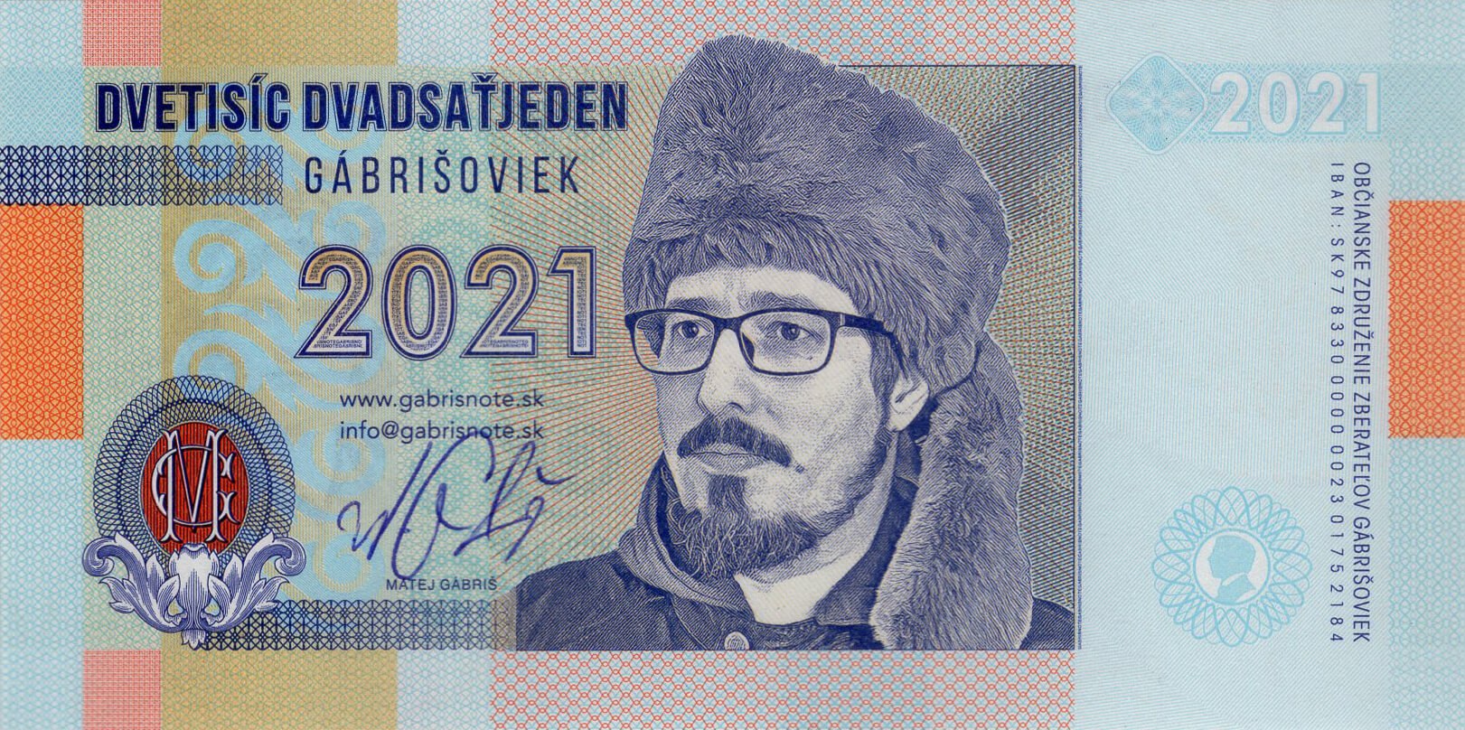 2021 Klubová gábrišovka - přední strana