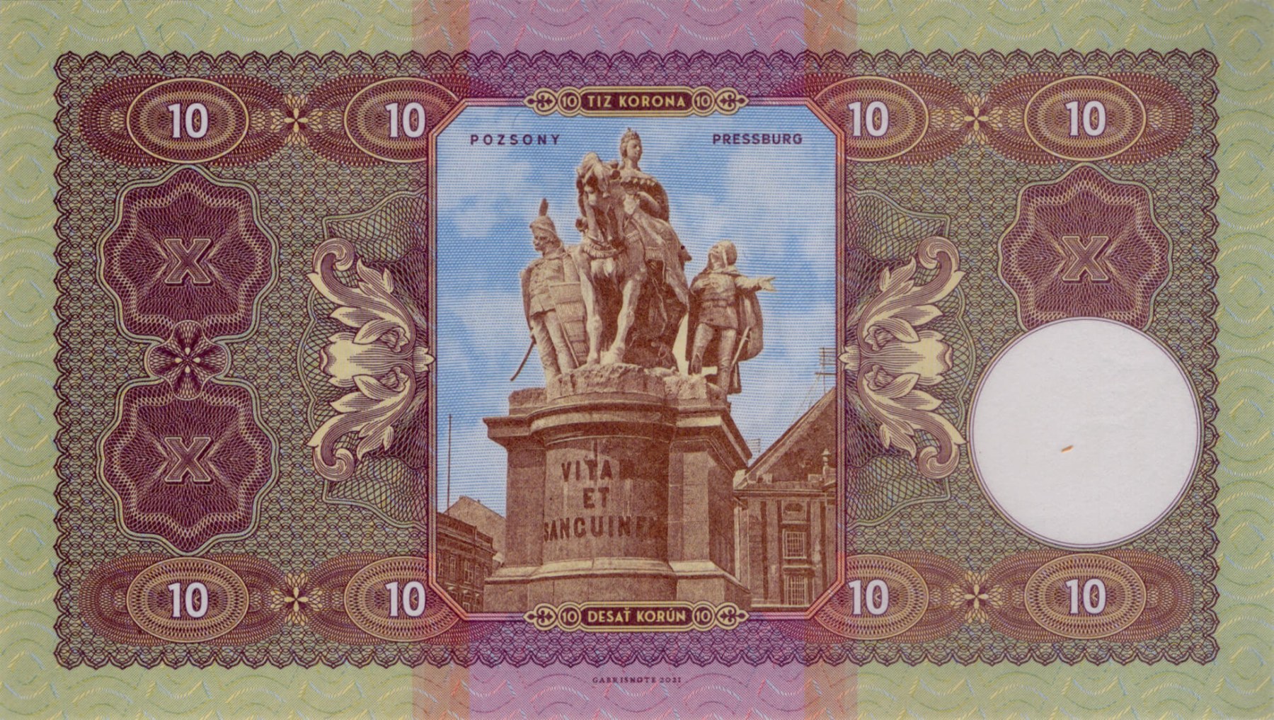 10 korun Franc Jozef I. - zadní strana