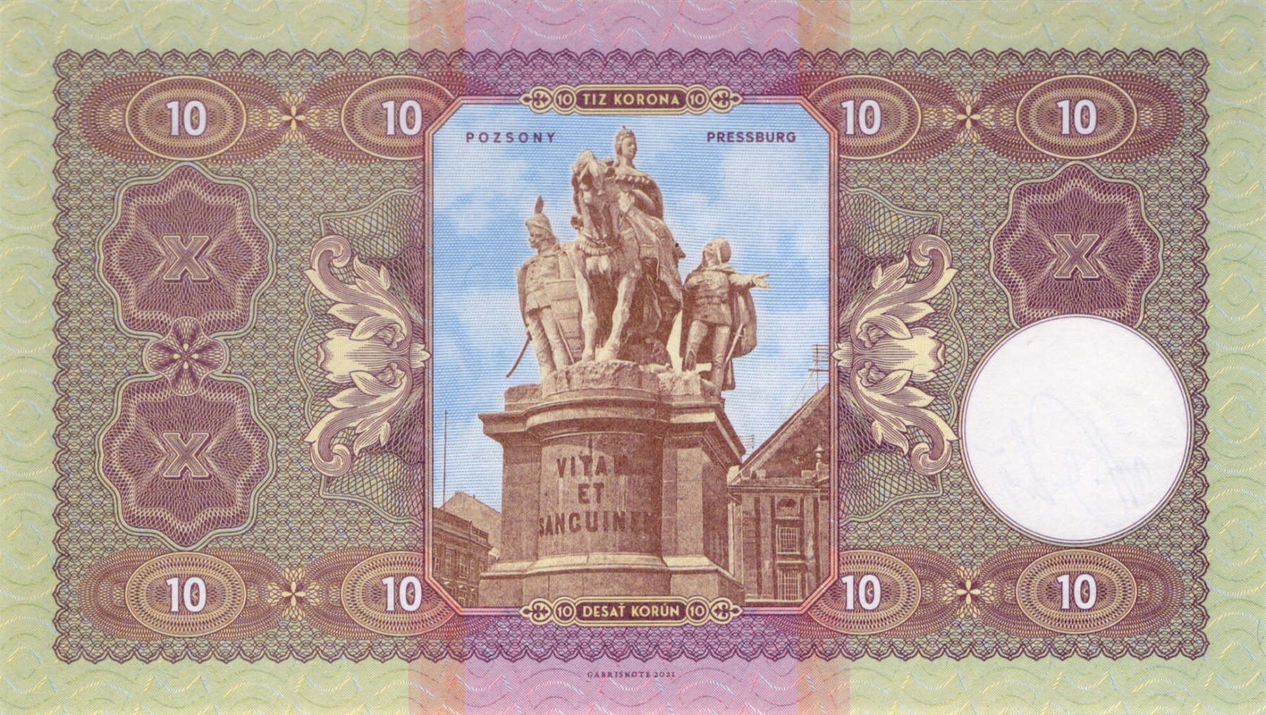 10 korun Franc Jozef I. - zadní strana