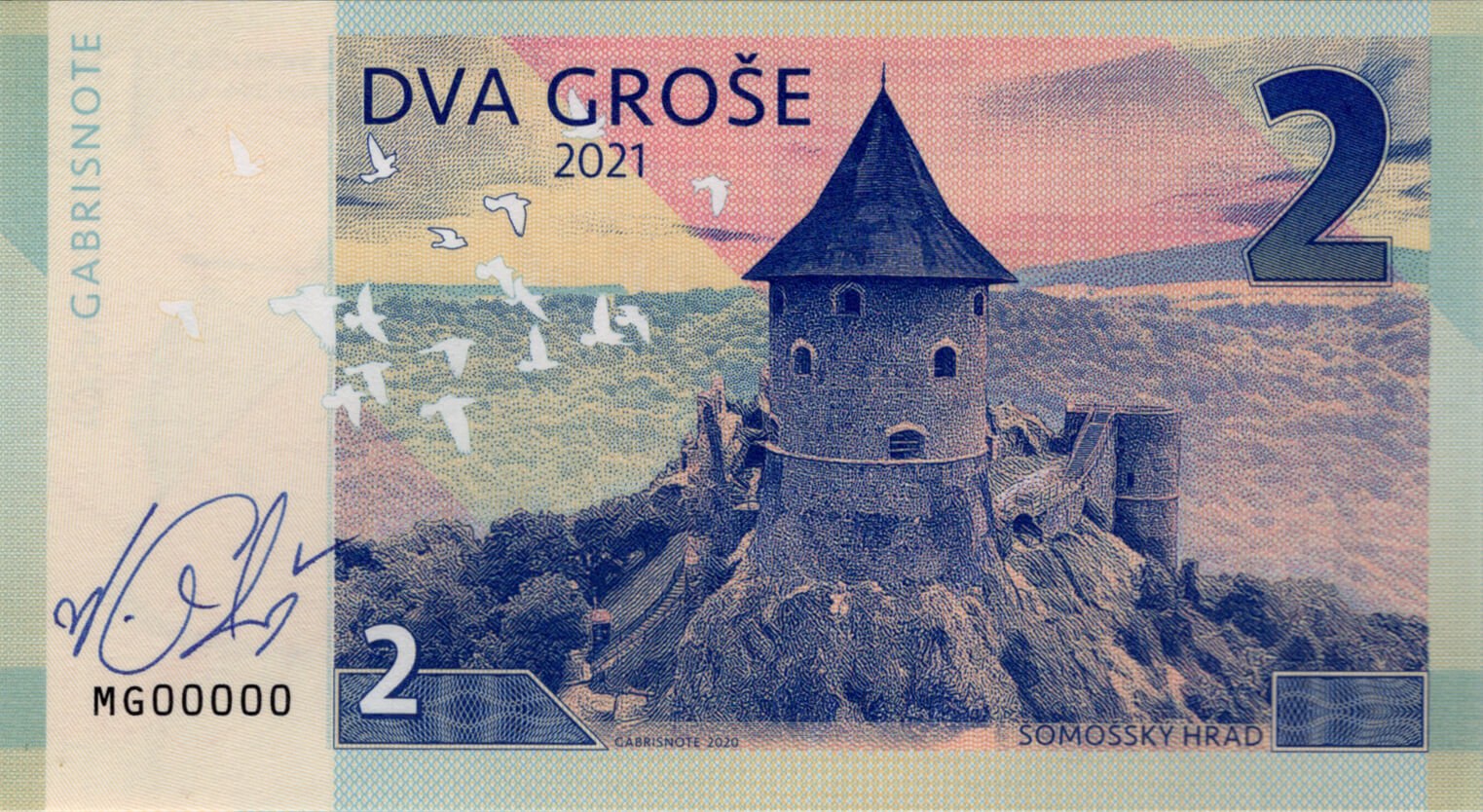 2 Groše SK hrady - přední strana
